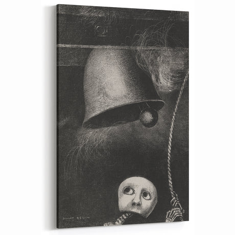 Dark Bell and Mask Gothic Print - Vintage Gothic Wall Art Decor