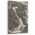 Medieval Cloaked Figure Print - Mysterious Gothic Wall Art Decor