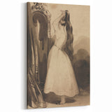 Victorian Gothic Lady Print - Mysterious Reflection - Gothic Wall Art