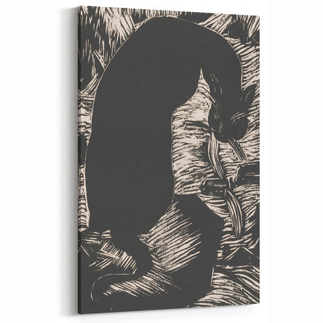 Black Cat Silhouette Print - Mysterious Gothic Wall Art Decor