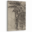 Forest Silhouette Etching - Mysterious Gothic Nature Wall Art Decor
