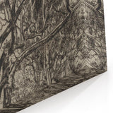 Forest Silhouette Etching - Mysterious Gothic Nature Wall Art Decor