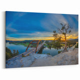 Texas Scenery Prints- Pennybacker Bridge Sunset Austin Cityscape Art