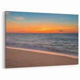 Nantucket Coastal Art – Golden Sunset on Beach Canvas Prints & Wall Decor