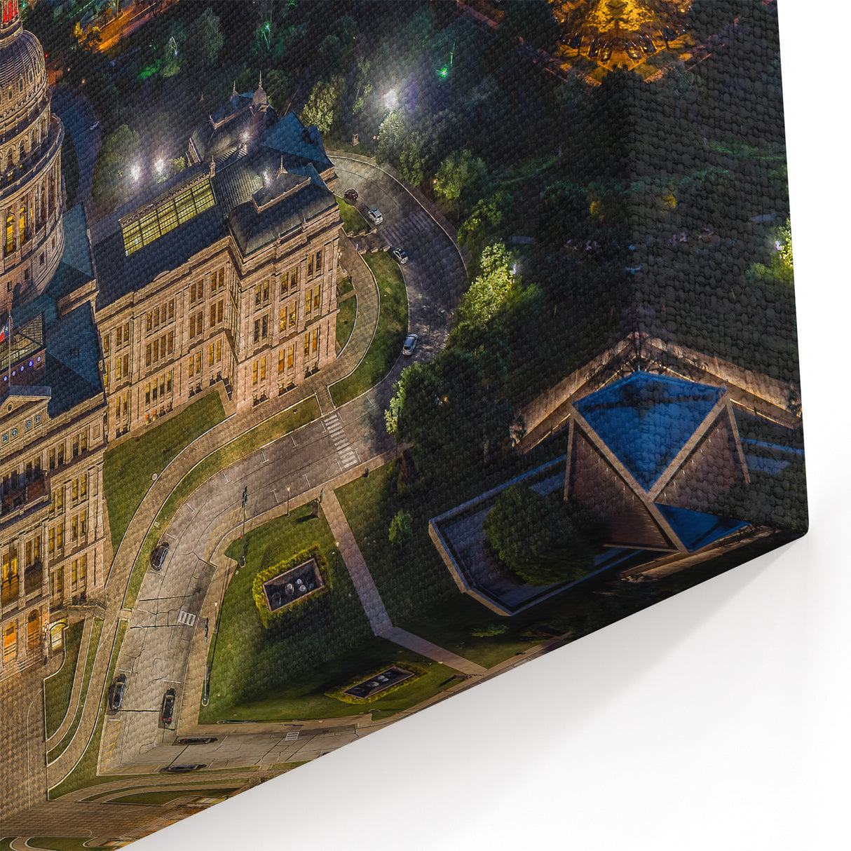 Austin Wall Art - Texas State Capitol Nightscape Austin Cityscape Art