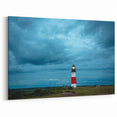 Nantucket Framed Art – Red Lighthouse Against Stormy Sky Coastal Prints