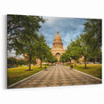 Austin Cityscape Art - Texas State Capitol Tree-Lined Path Austin Cityscape Art