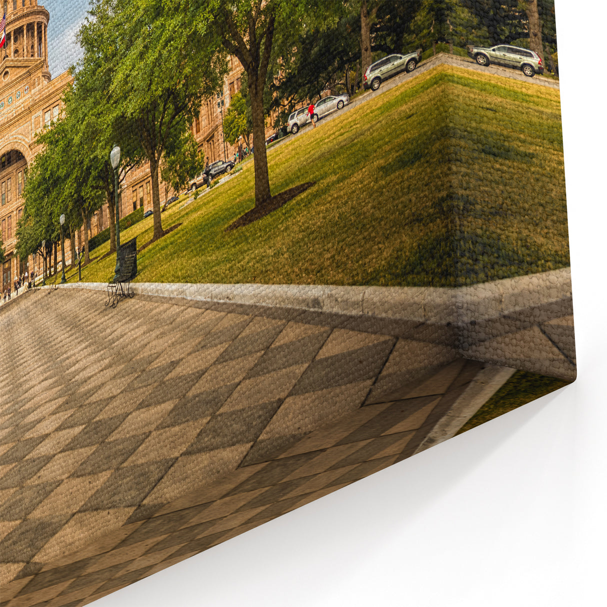 Austin Cityscape Art - Texas State Capitol Tree-Lined Path Austin Cityscape Art