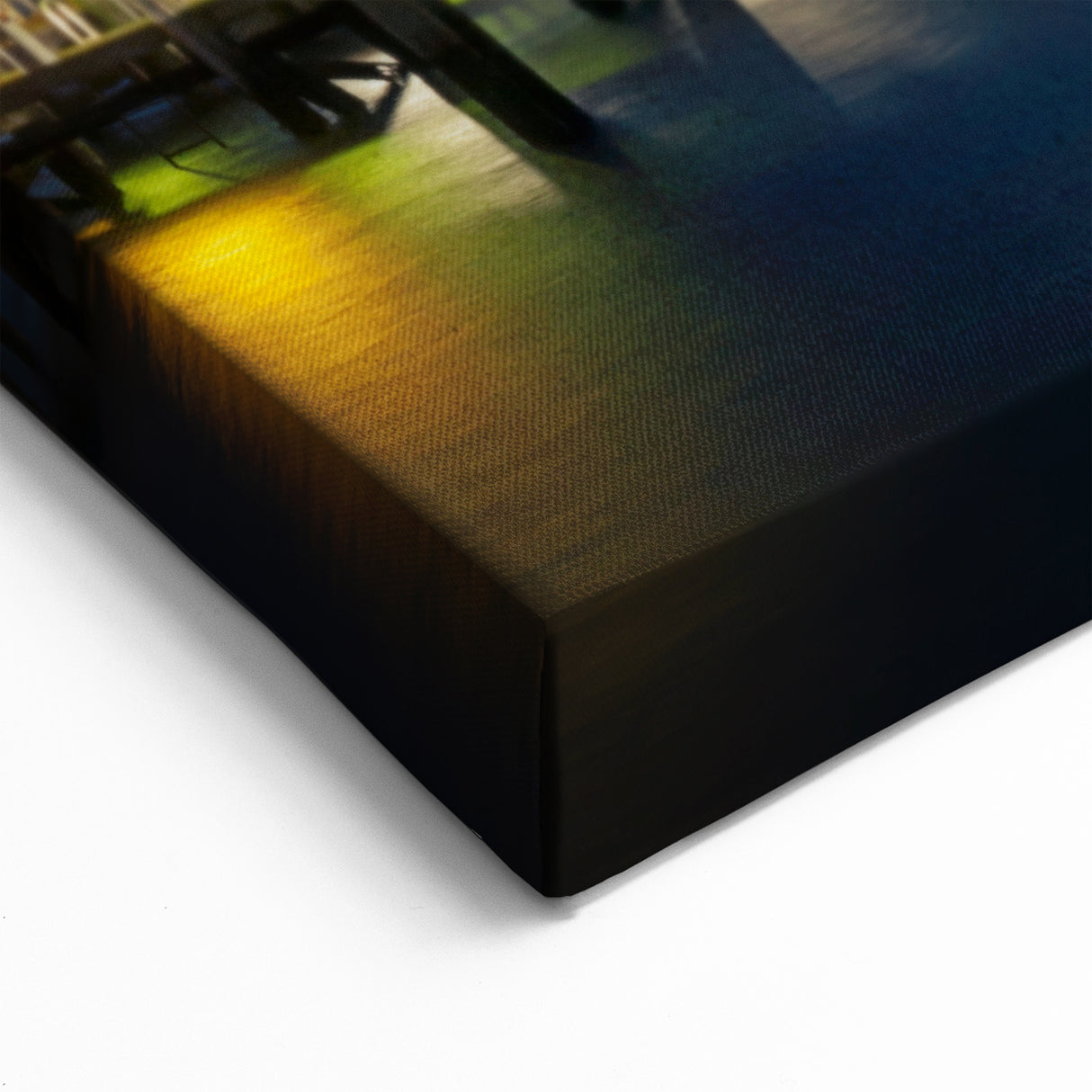 Nantucket Landscape Prints – Night Harbor Scene Coastal Canvas Wall Art