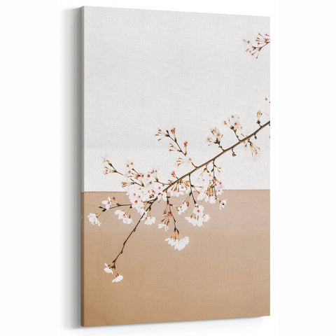 Farmhouse Wall Art - Delicate Blossom Branch in Minimalist Rustic Style