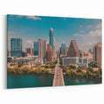Austin Skyline Posters - Texas Cityscape with Bridge Austin Photography Decor