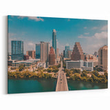 Austin Skyline Posters - Texas Cityscape with Bridge Austin Photography Decor