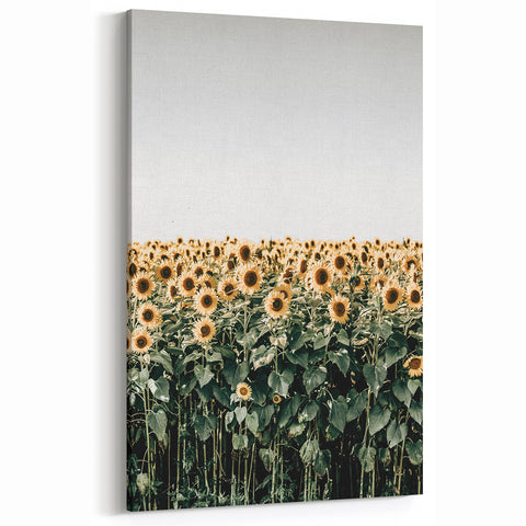 Farmhouse Wall Art - Vibrant Sunflower Field for Rustic Country Decor