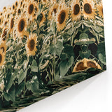 Farmhouse Wall Art - Vibrant Sunflower Field for Rustic Country Decor