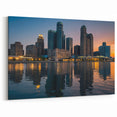 Detroit Skyline Art - Stunning Sunset Reflection Detroit Cityscape Print