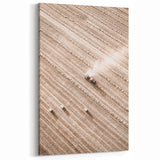 Farmhouse Wall Art - Aerial View of Harvested Field for Rustic Decor