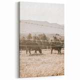 Farmhouse Wall Art - Cows Grazing in Pasture for Rustic Country Decor