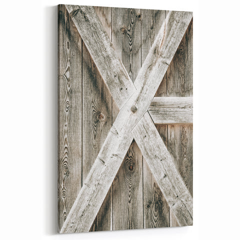 Rustic Farmhouse Decor - Wooden Barn Door Wall Art for Country Style