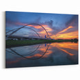 Texas Urban Landscape Canvas - Dallas Cityscape Prints Bridge Sunset