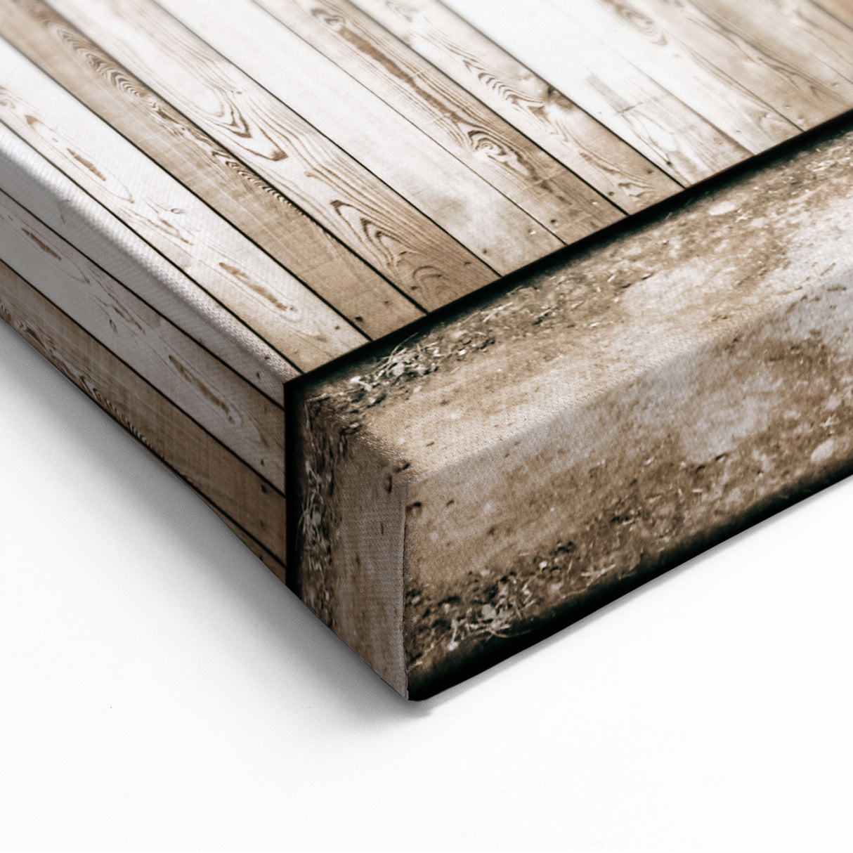 Rustic Farmhouse Wall Art with Wooden Barn Door - Vintage Country Style