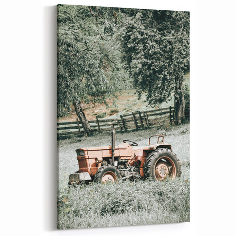 Vintage Farmhouse Tractor Wall Art - Rustic Country Style Decor