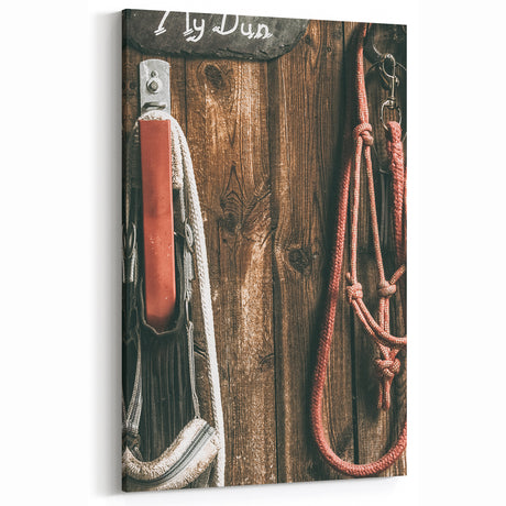 Rustic Farmhouse Tack Room Wall Art - Vintage Country Style Decor