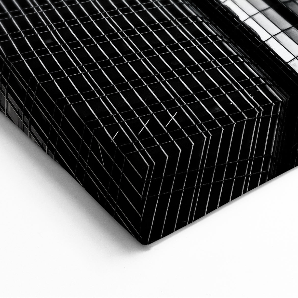 Modern Detroit Skyscraper Art – Bold Black and White Cityscape Wall Art