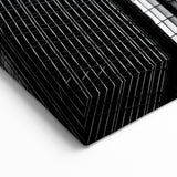 Modern Detroit Skyscraper Art – Bold Black and White Cityscape Wall Art