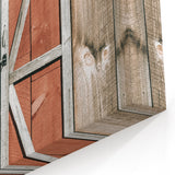 Rustic Barn Door Wall Art - Vintage Farmhouse Style with Milk Cans