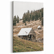 Farmhouse Wall Art: Rustic Cabin in Mountain Landscape Décor
