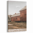Farmhouse Wall Art: Rustic Red Barn with Metal Roof Country Décor