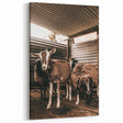Farmhouse Wall Art: Rustic Barn with Goats and Sheep Country Décor