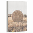 Farmhouse Wall Art: Large Hay Bale in Harvest Field Country Décor