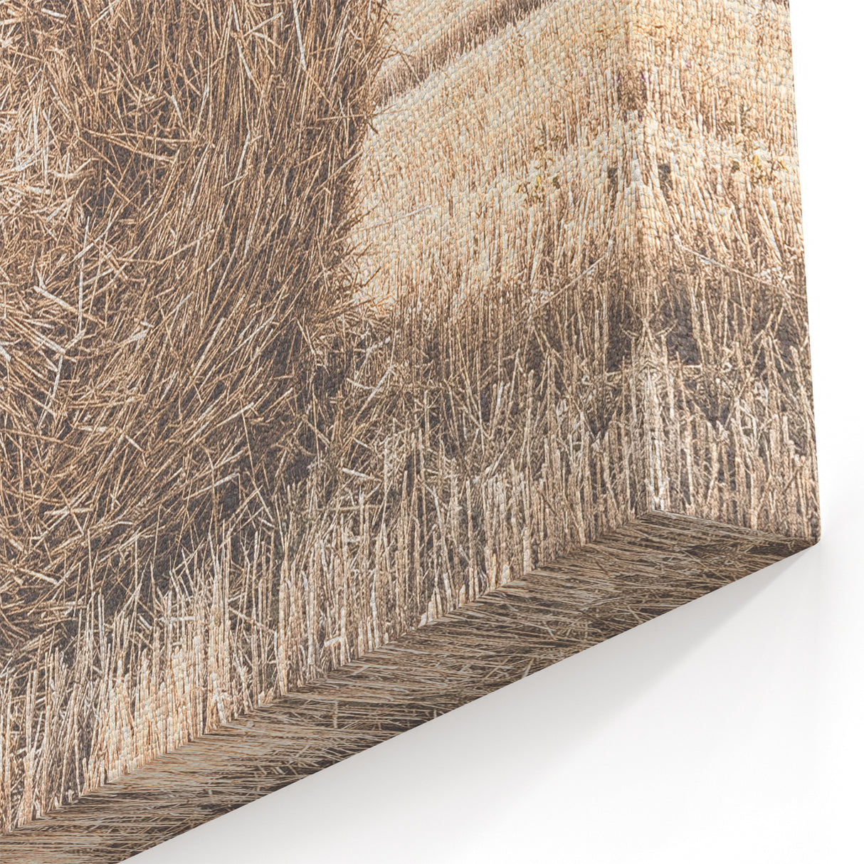Farmhouse Wall Art: Large Hay Bale in Harvest Field Country Décor