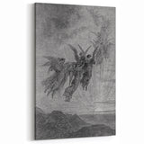Angels Ascending Print - Mystical Gothic Celestial Wall Art Decor
