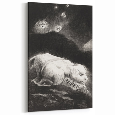 Fantastical Creature Under Stars - Gothic Mystical Wall Art Print