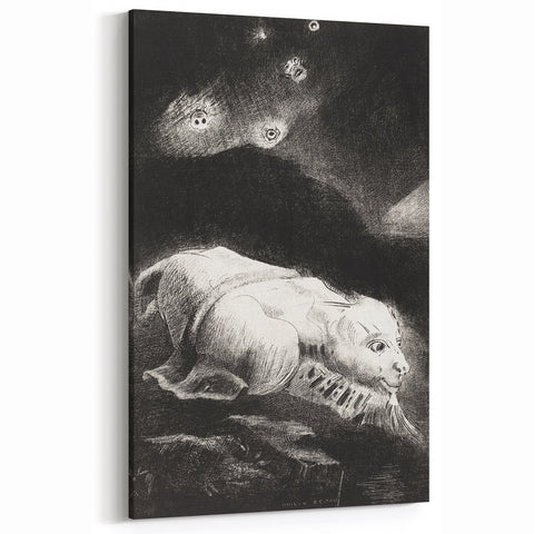 Fantastical Creature Under Stars - Gothic Mystical Wall Art Print