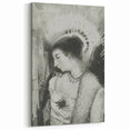Victorian Lady with Halo Print - Elegant Gothic Portrait Wall Art