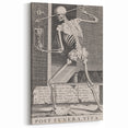 Skeleton with Hourglass - Gothic Memento Mori Art Print