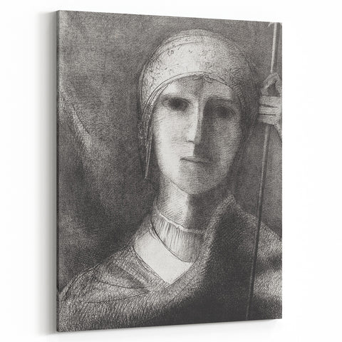 Medieval Gothic Portrait - Mysterious Knight Dark Gothic Wall Art