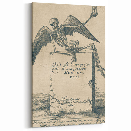 Dark Gothic Skeleton Art - Vintage Memento Mori Gothic Wall Print