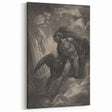 Dark Gothic Mythology Art - Vintage Fallen Angel Gothic Wall Print