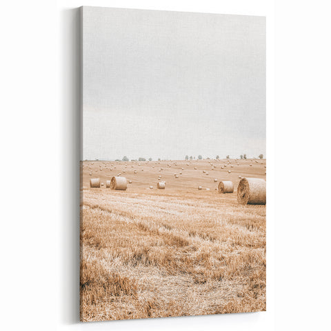 Farmhouse Wall Art: Rolling Hay Fields for Rustic Country Charm