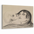 Memento Mori Gothic Art - Vintage Skeleton and Woman Gothic Print