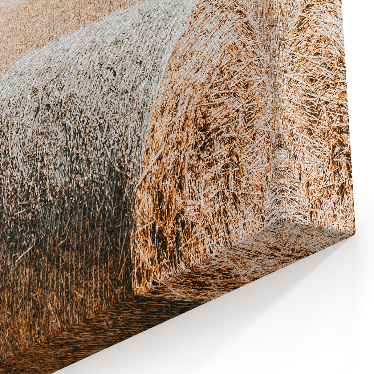 Farmhouse Wall Art: Rolling Hay Bale Scene for Rustic Farmhouse Decor