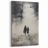 Electric Wall Art - Abstract Monochrome Walk Through Foggy Landscape