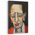 Abstract Electric Art Canvas - Vibrant Geometric Portrait in Modern Style