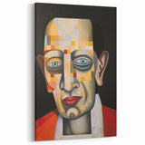 Abstract Electric Art Canvas - Vibrant Geometric Portrait in Modern Style