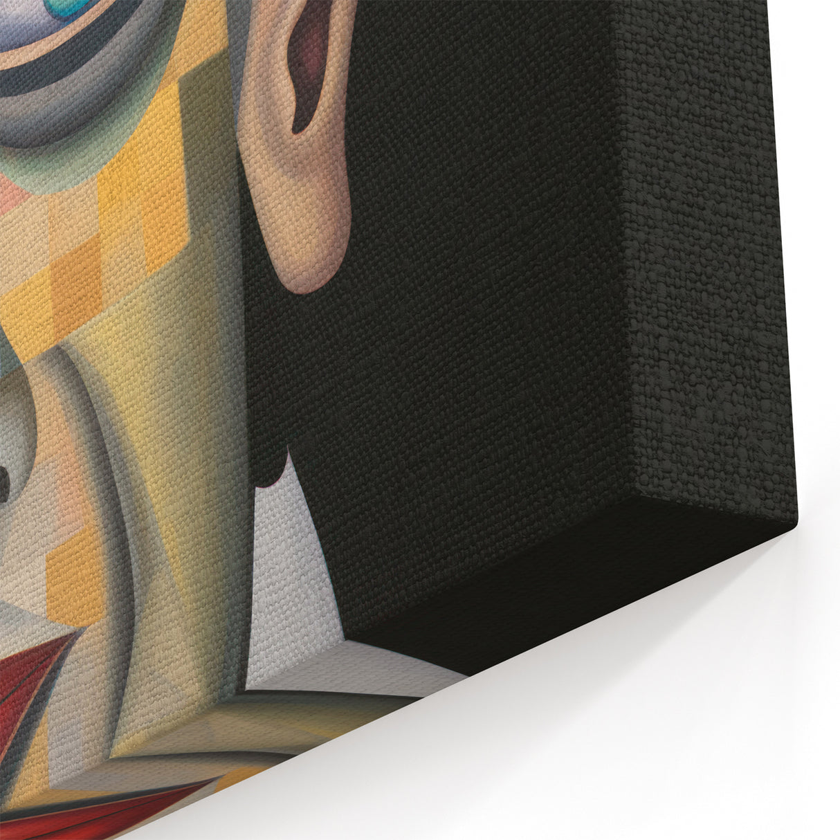 Abstract Electric Art Canvas - Vibrant Geometric Portrait in Modern Style
