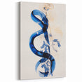 Modern Electric Wall Art - Abstract Blue Floral and Fluid Motion Design